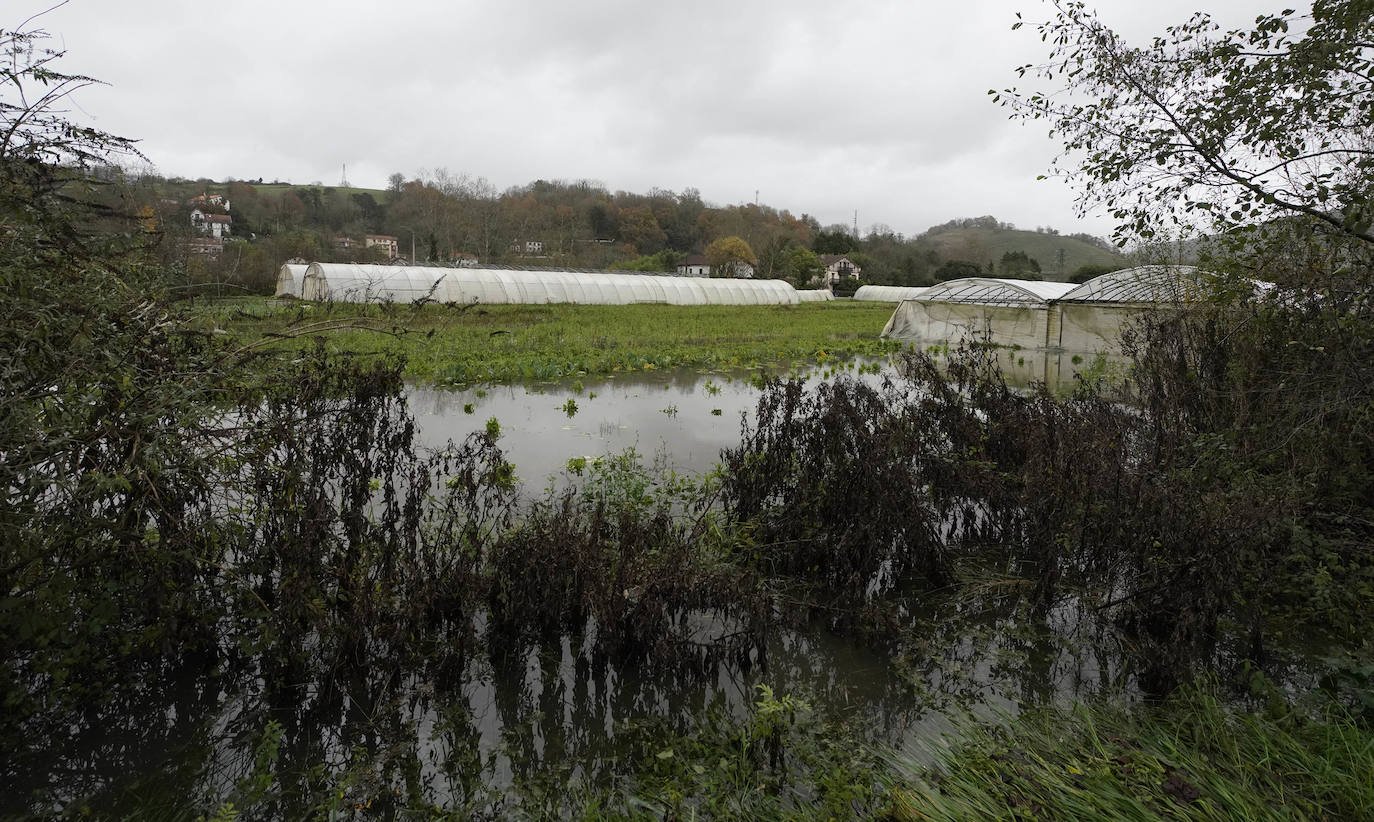 Fotos: Inundaciones en el barrio de Txomin por el desbordamiento del Urumea