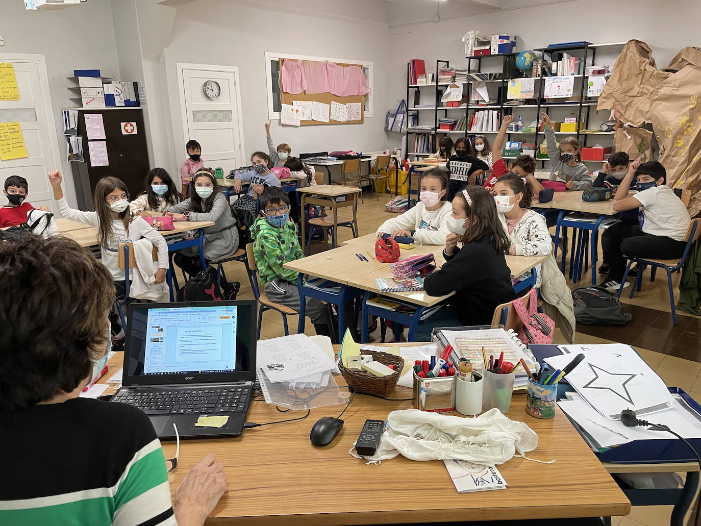 Los niños de Primaria, en clase.