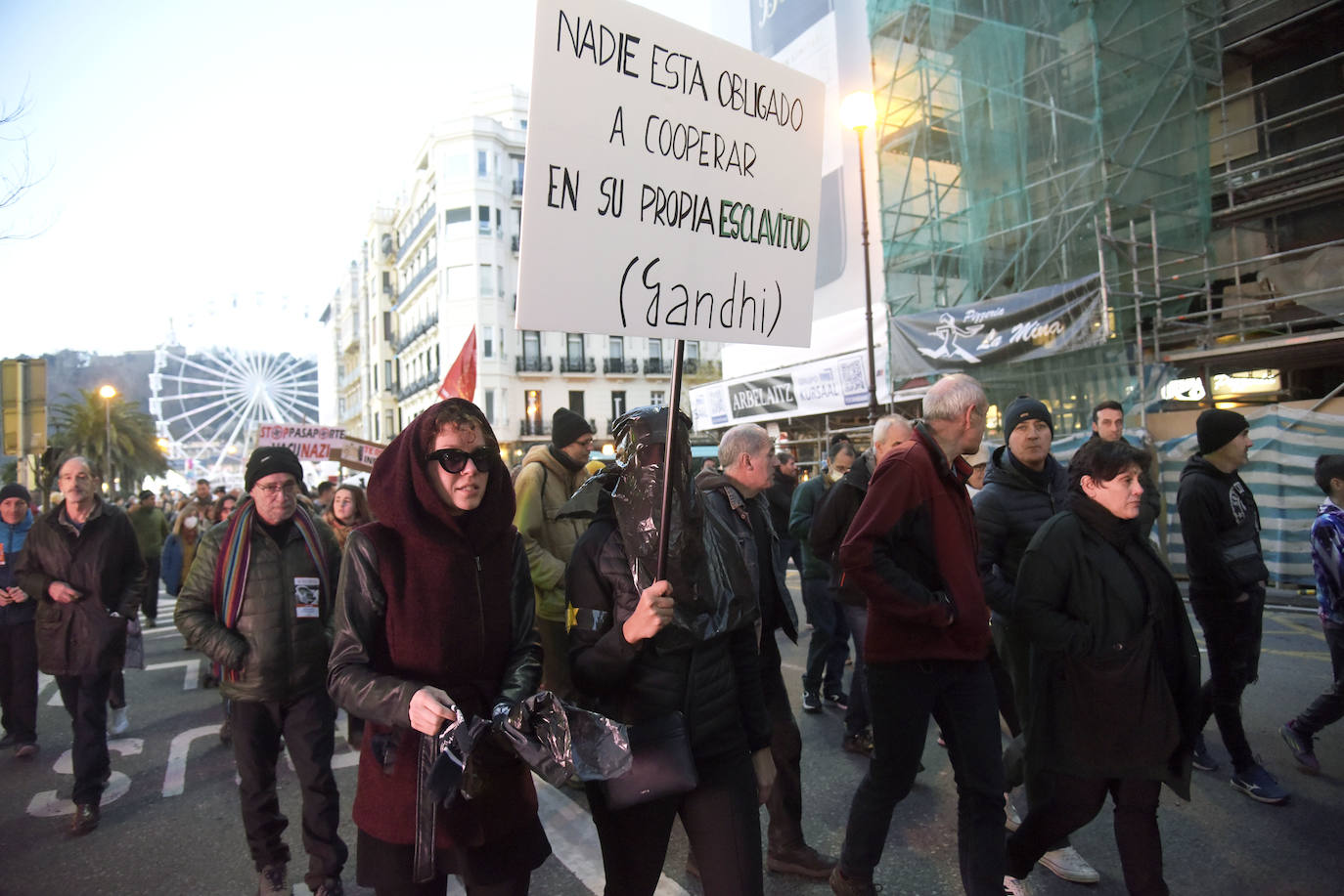 Fotos: Manifestación en contra del pasaporte sanitario