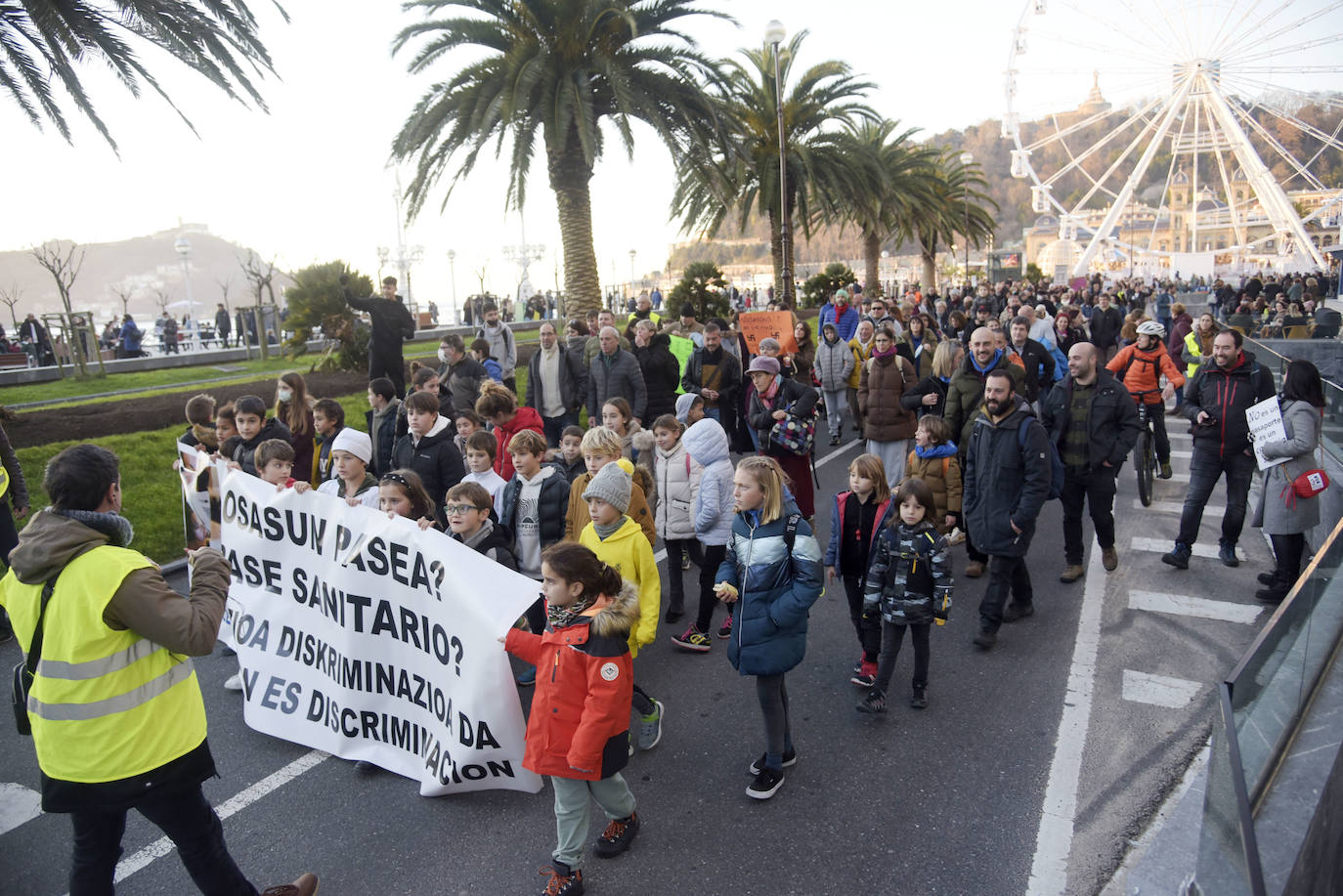 Fotos: Manifestación en contra del pasaporte sanitario