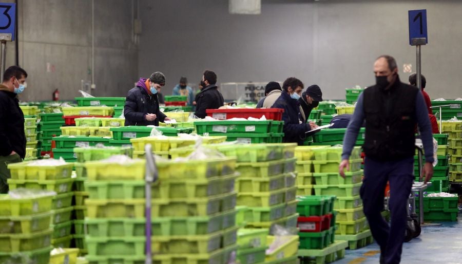 Fotos: Las dudas llegan a la lonja de pescado