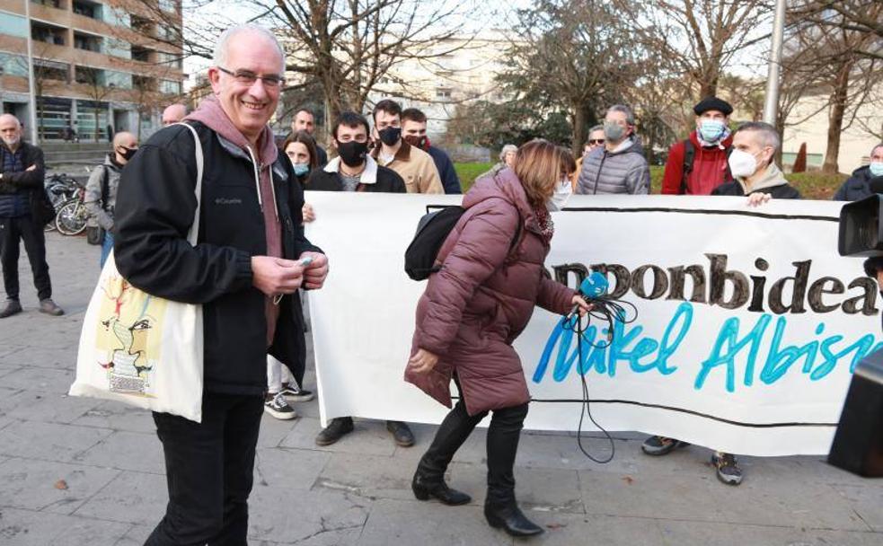 Albisu Iriarte, a su llegada a la sede judicial donostiarra.