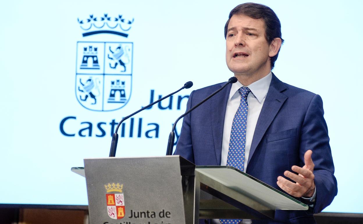 El presidente de la Junta de Castilla y León, Alfonso Fernández Mañueco. 