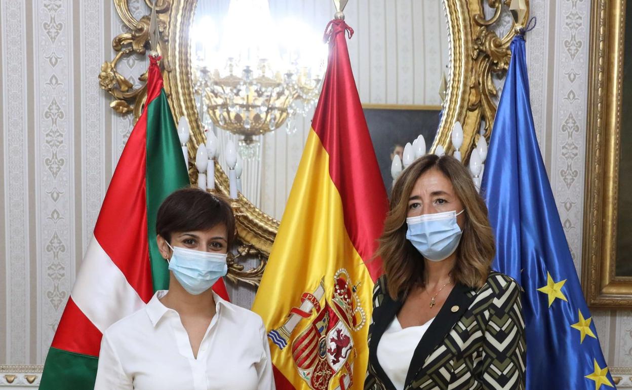 Isabel Rodríguez y Olatz Garamendi, el pasado 17 de septiembre. 