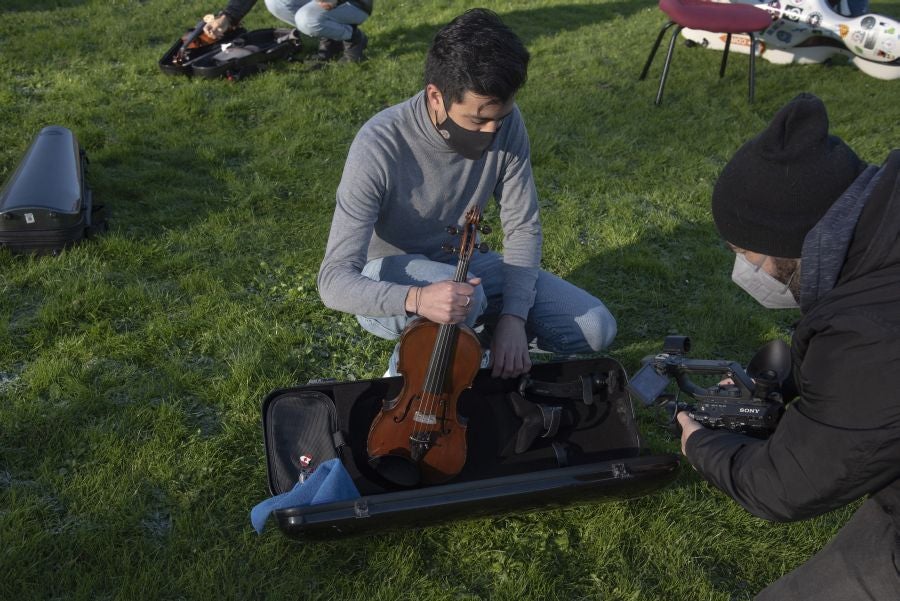 Fotos: Los alumnos de Musikene ‘rejuvenecen’ la marcha de Sarriegi