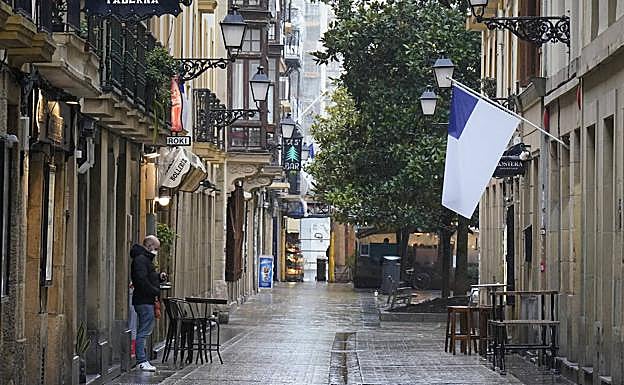 La calle Enbeltran de la Parte Vieja esta tarde.