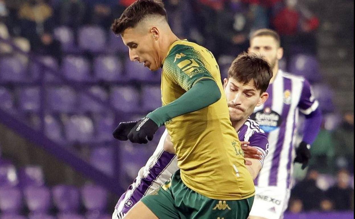 Tello, en un partido ante el Valladolid