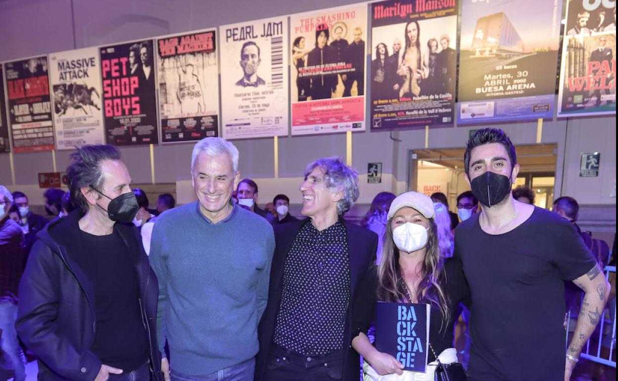 Vasallo, Argomaniz, Erentxun, Montero y Ubago en la inauguración de la muestra en Tabakalera. 