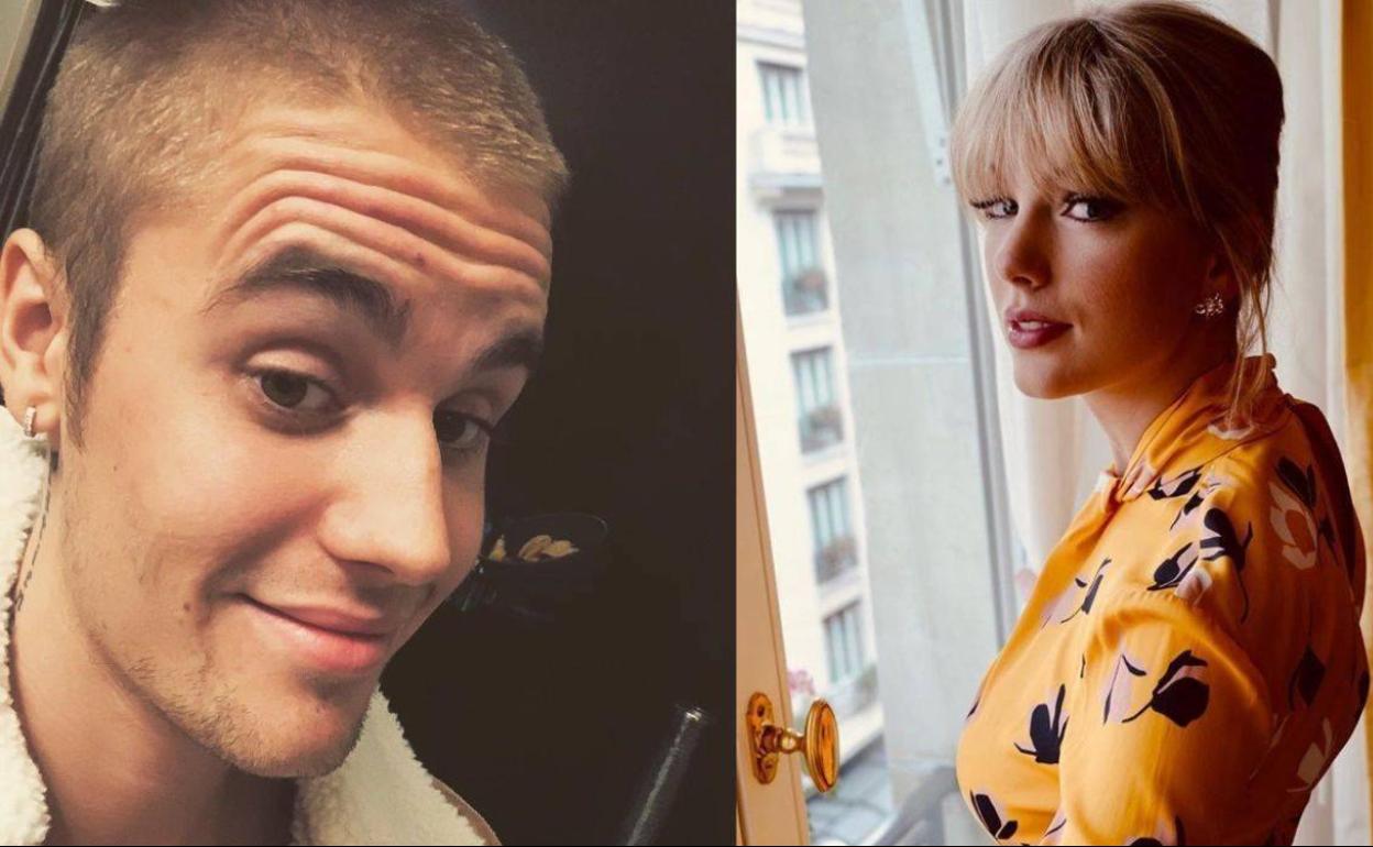 Justin Bieber y Taylor Swift. 