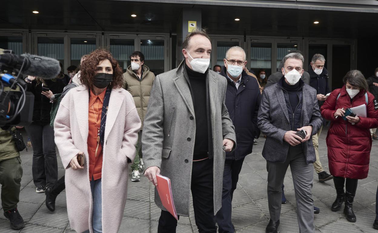 Javier Esparza a la salida del Consejo Político de UPN celebrado el pasado viernes. 