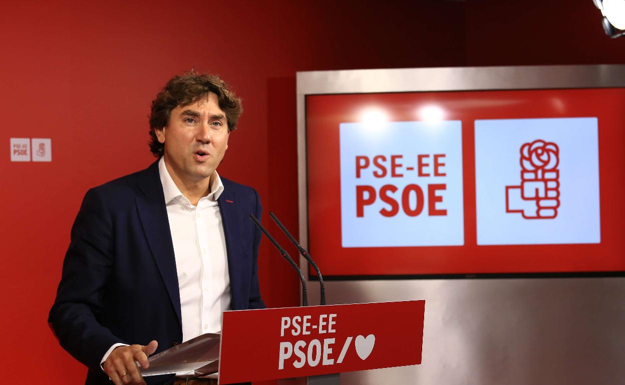 El secretario general del PSE-EE, Eneko Andueza. 