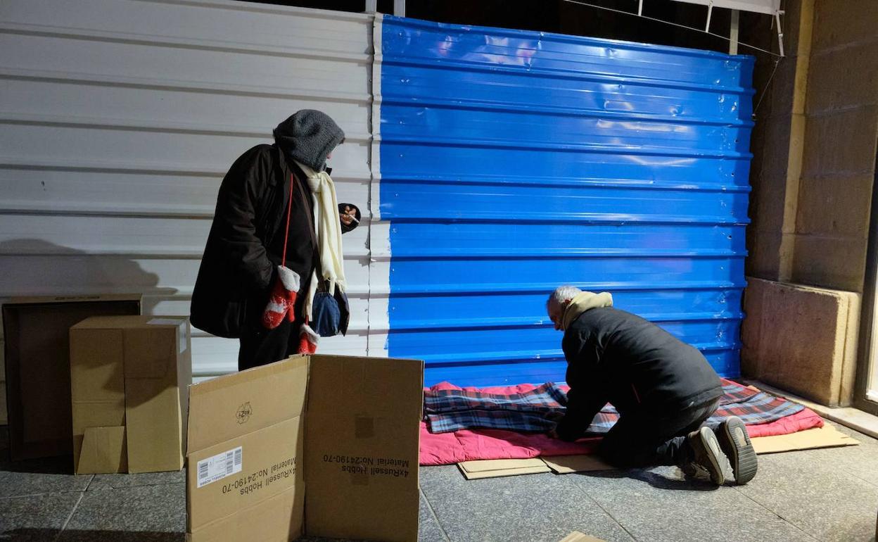 La asociación Cáritas Gipuzkoa atiende en estos momentos a 210 'sin techo' en el territorio. 