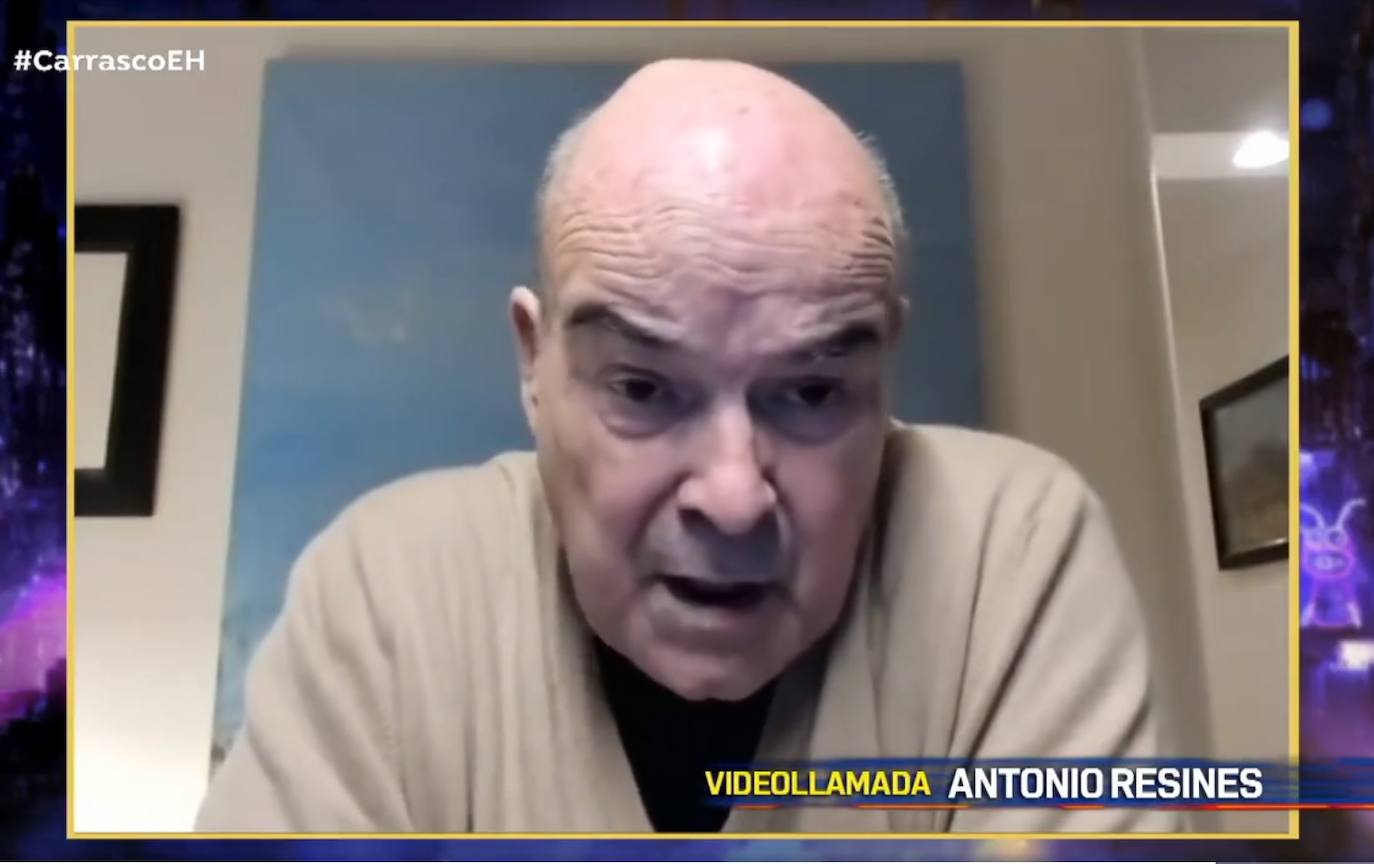 Antonio Resines ha conectado pro videollamada con el Hormiguero. 