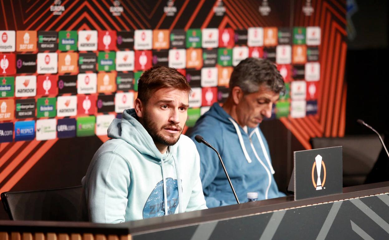 Portu durante la rueda de prensa que se ha celebrado esta tarde.