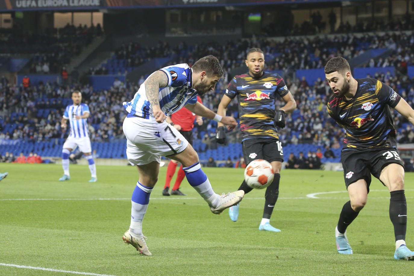 Fotos: Las imágenes del partido entre la Real Sociedad y el RB Leipzig
