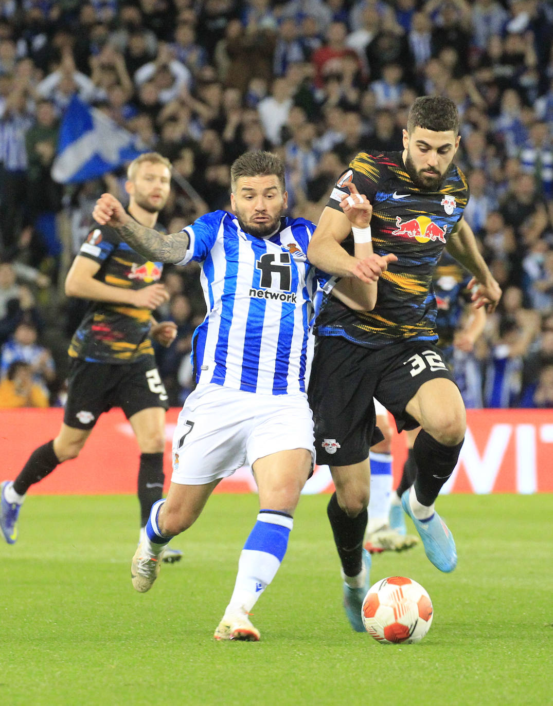 Fotos: Las imágenes del partido entre la Real Sociedad y el RB Leipzig