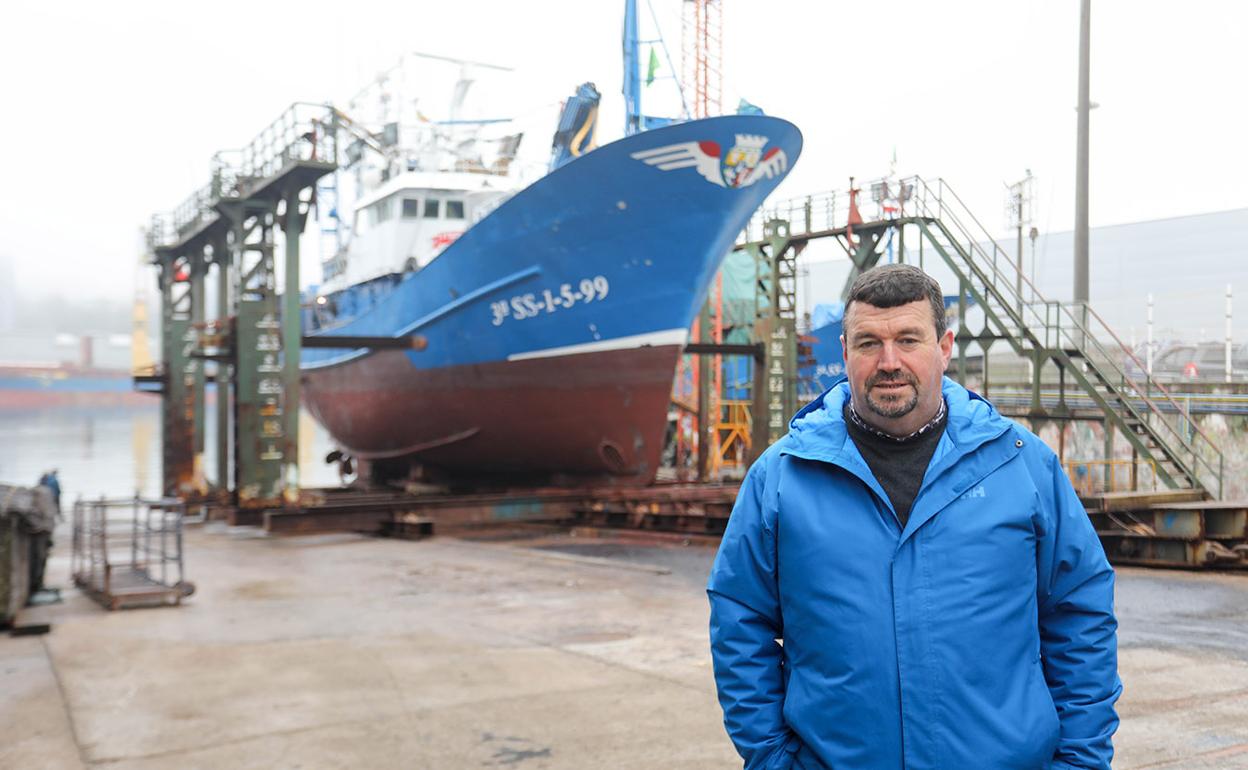 Norberto Emazabel, presidente de la Cofradía de Pescadores de Hondarribia. 