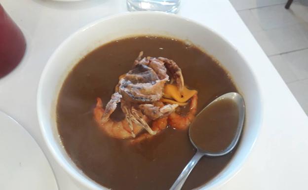 La sopa Ttoro del restaurante Arraunlari Berri de Hondarribia.