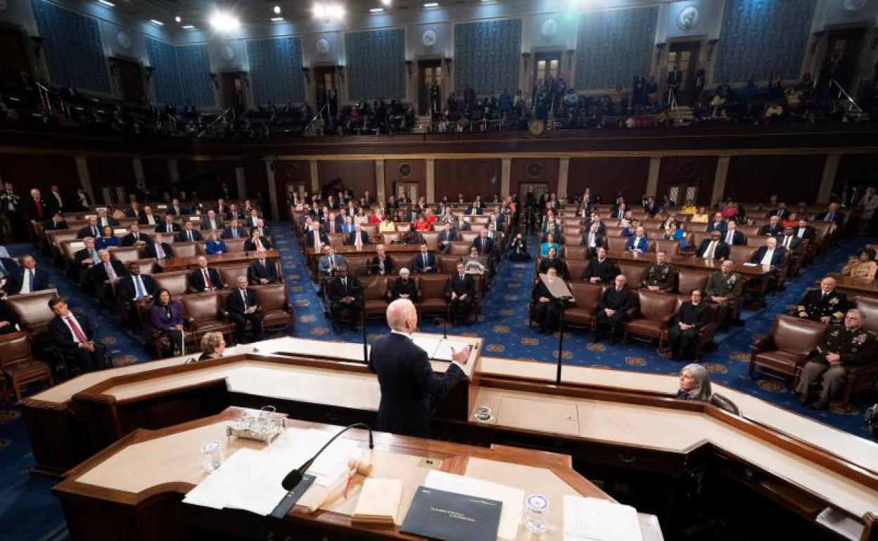 Joe Biden, en el Congreso. 