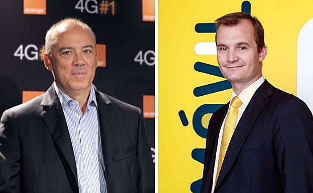 Stéphane Richard, CEO del grupo Orange, y Meinrad Spenger, CEO de MásMóvil.