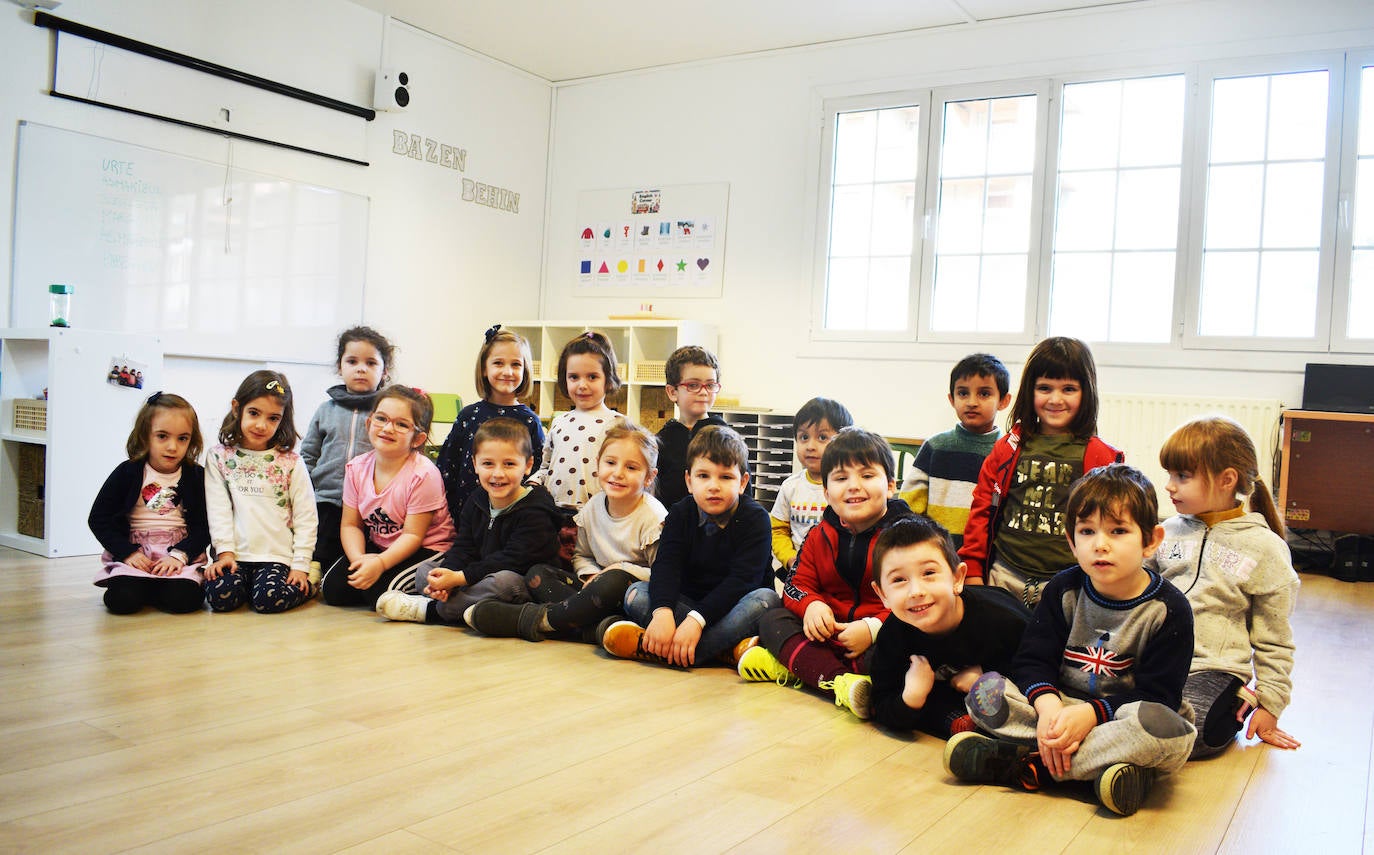 Los txikis de la clase de 4 años.