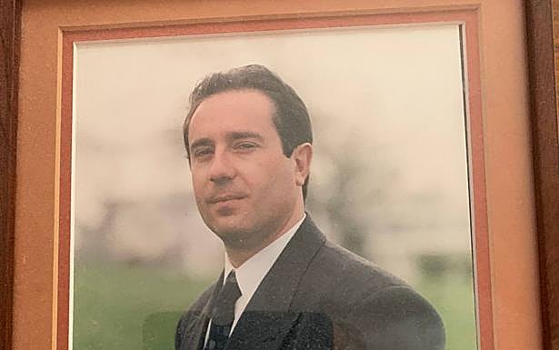 Francisco Javier Gómez Elósegui, el día de su boda. 