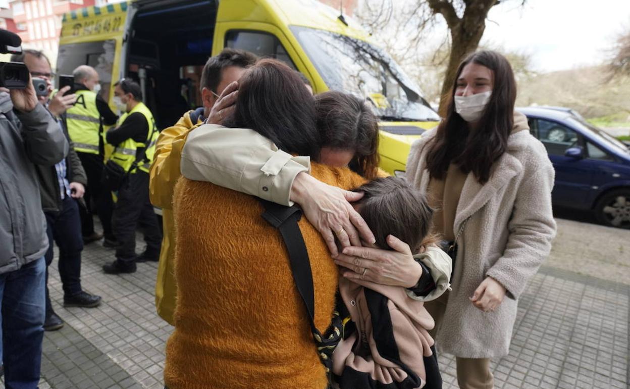 Llegada de los refugiados rescatados por la DYA Gipuzkoa