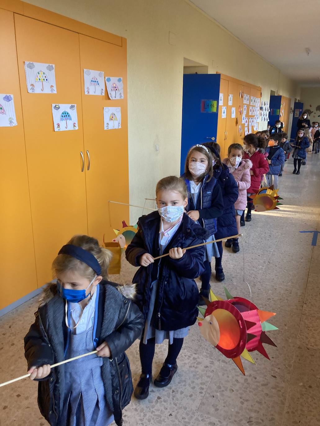 Los alumnos de la clase de 5 años.