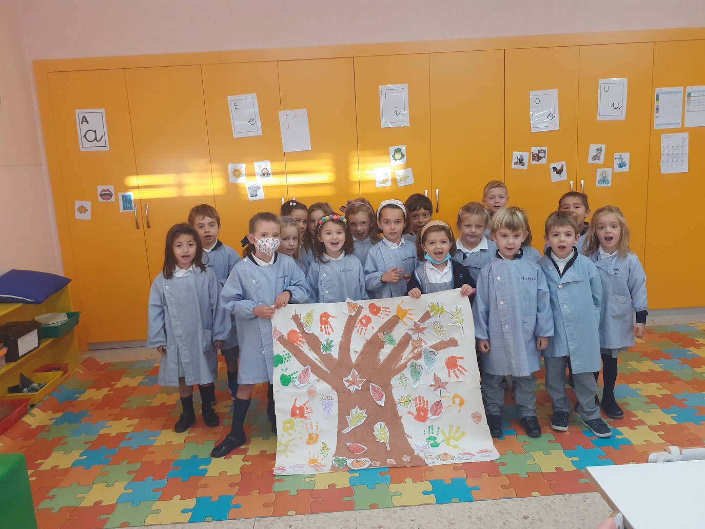 Los alumnos de la clase de 5 años.