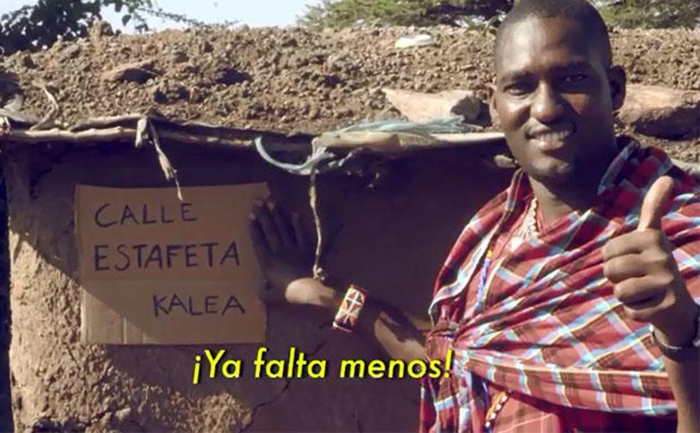 El masai Patxi, un enamorado de los Sanfermines