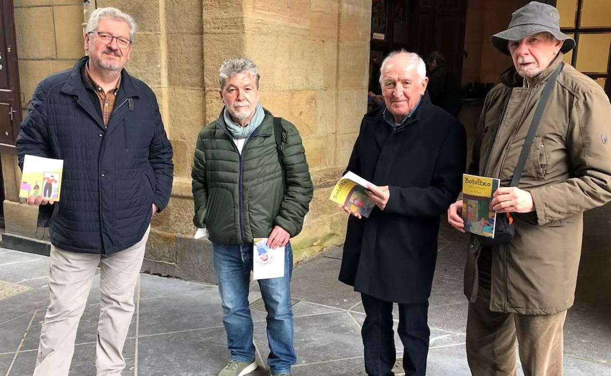 Inazio Mujika Iraola, Koldo Izagirre, Anjel Lertxundi eta Antton Olariaga. 