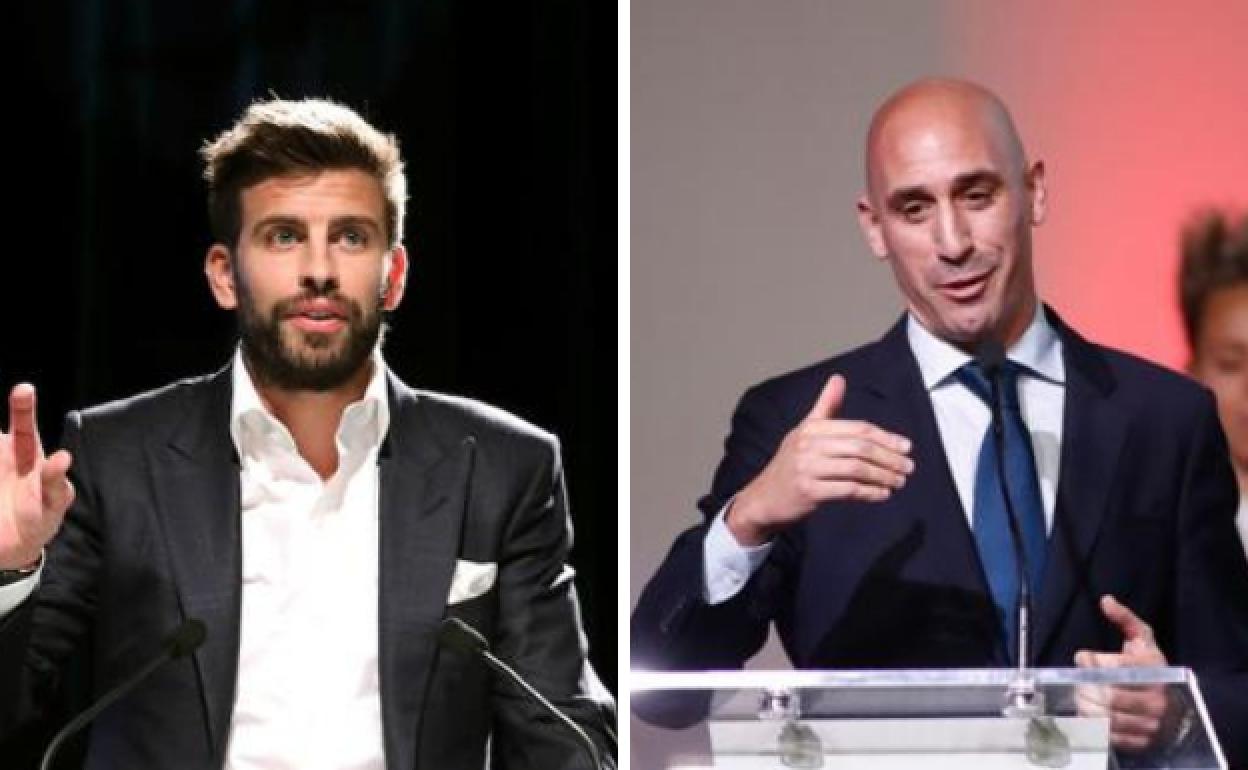 Gerarr Piqué y Luis Rubiales.