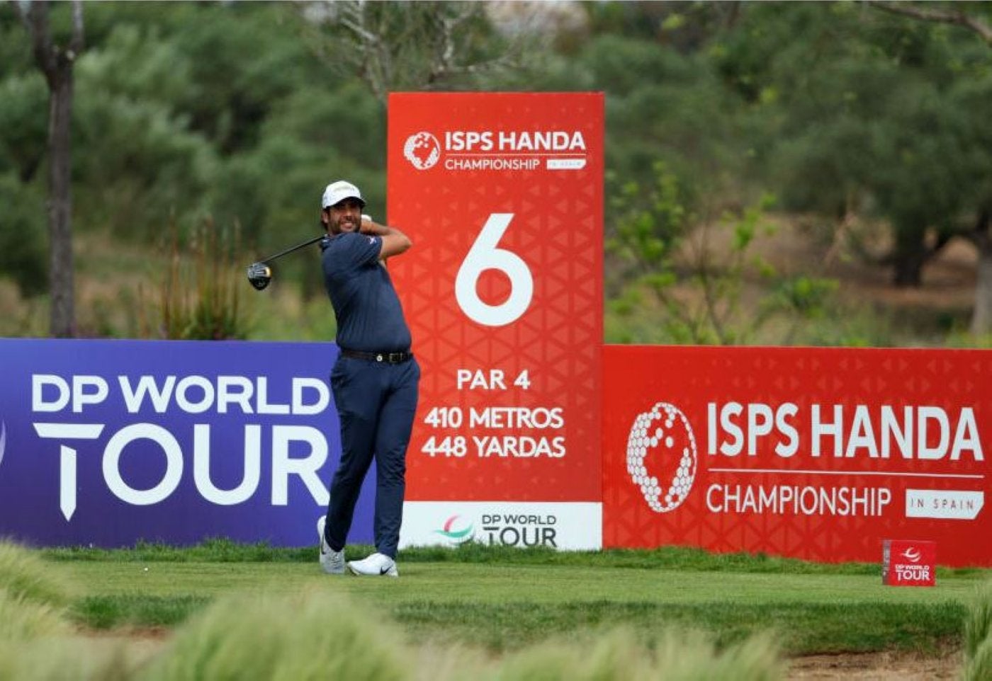 Otaegui, en la salida del hoyo 6 en el Infinitum de Villaseca. 