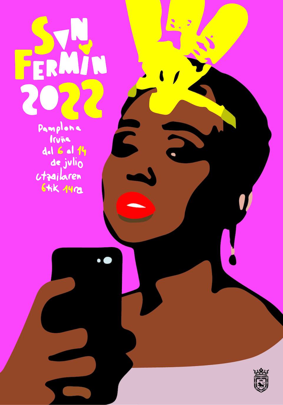 CARTEL 7. PREPARADA. "Braulia está preparada para salir a bailar. Elementos dispuestos de arriba a abajo y de izquierda a derecha. Dibujo y tipografía hechos a mano. Colores brillantes y neutros. Imagen llamativa".