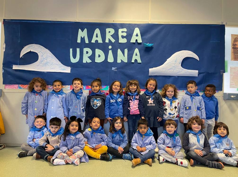 Los txikis de la clase de 4 años.