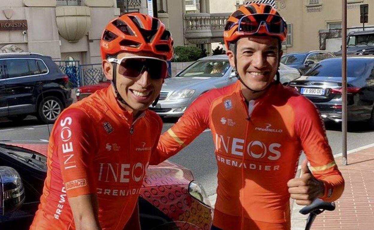 Ineos: Carapaz y Bernal se entrenan juntos en Montecarlo