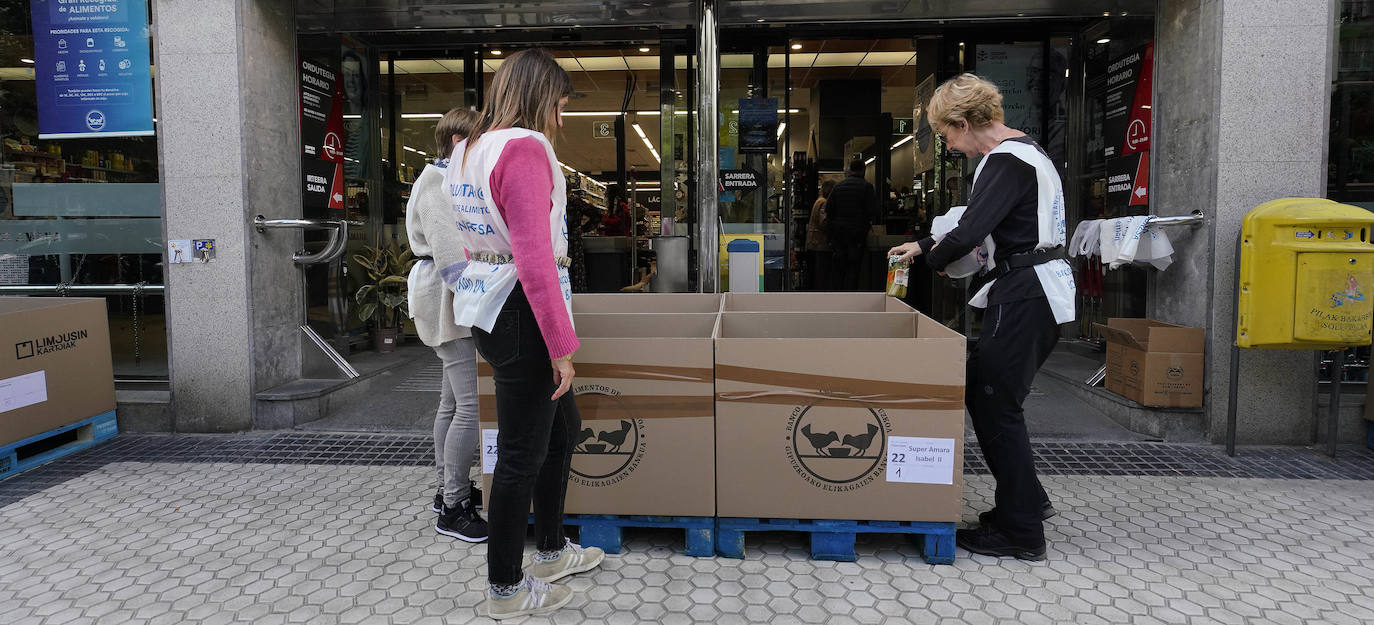 Fotos: Campaña de recogida del Banco de Alimentos de Gipuzkoa