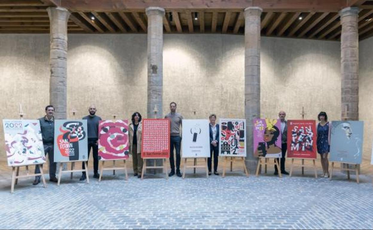Los diez carteles finalistas para anunciar los Sanfermines 2022