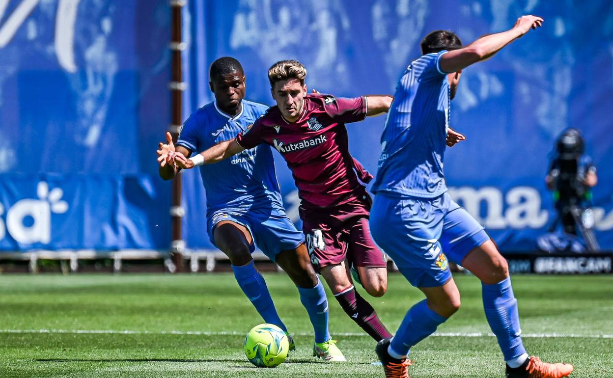 1x1 de los jugadores del Sanse ante el Fuenlabrada