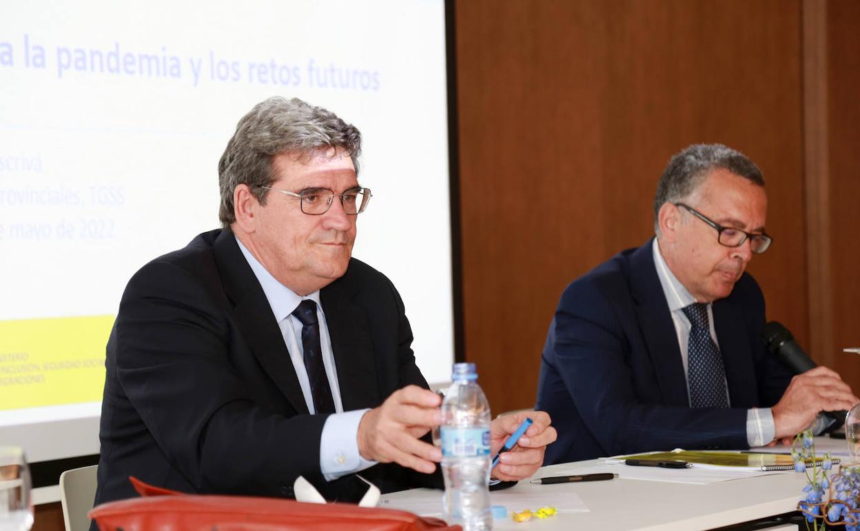 El ministro Escrivá, este jueves en San Sebastián. 