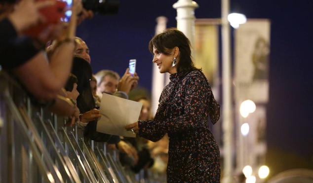 En 2019, Juliette Binoche presentó en el Zinemaldia la película 'La verite', junto al director japonés Koreeda.