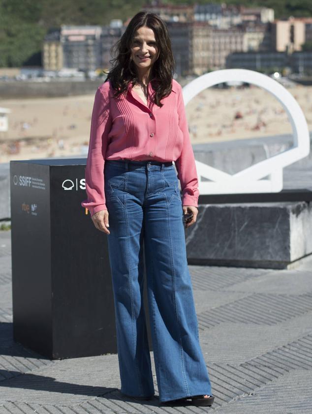 Juliette Binoche, en la terraza del Kursaal en 2018. 