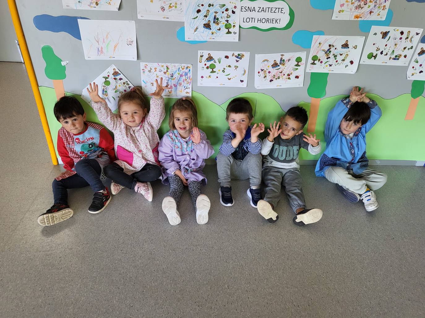 Los niños de la clase de 2 años.
