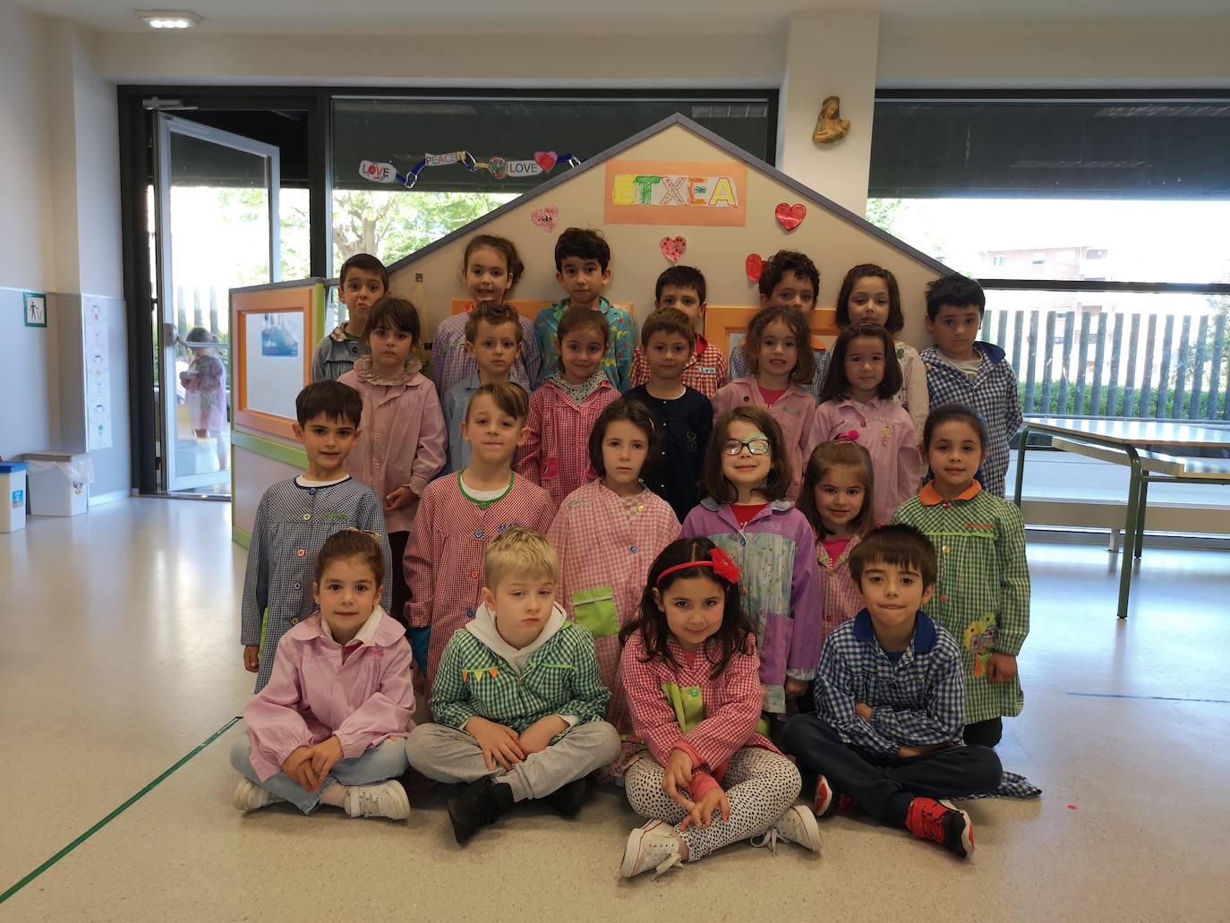 Los niños de la clase de 5 años.