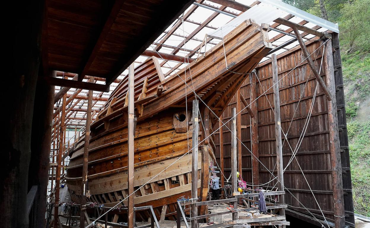 Estado en el que se encuentra actualmente la nao 'San Juan'. 