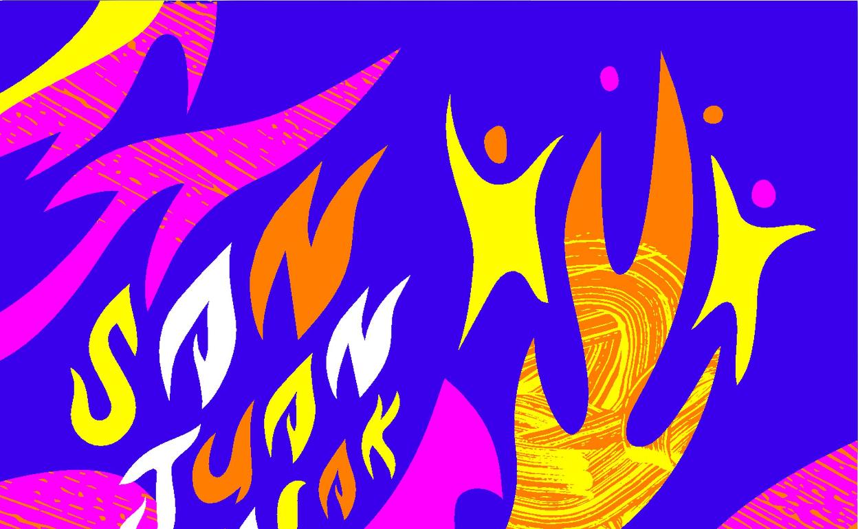 Cartel 'Dragoi dantza' diseñado de por Leire Otaño. 