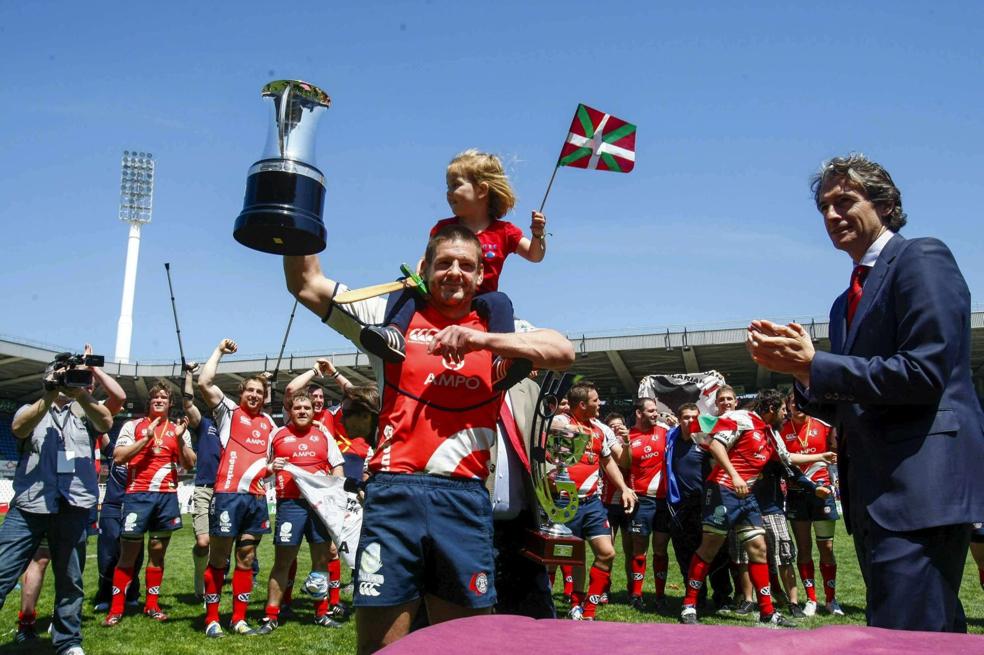 Joanes Aierbe, el día que se ganó la Copa en Santander en 2013. 