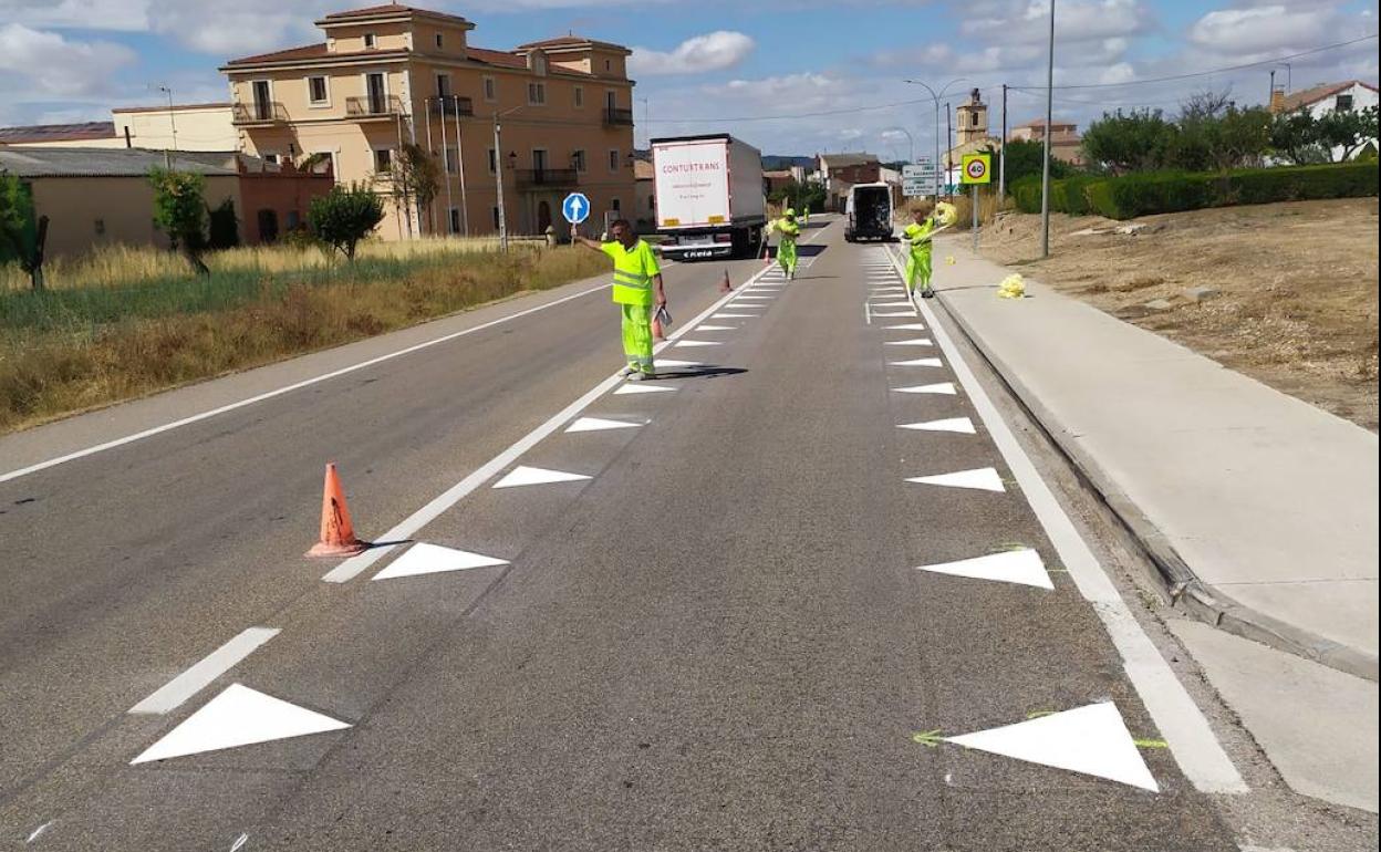La nueva señalización que Tráfico está probando en carreteras de Burgos. 