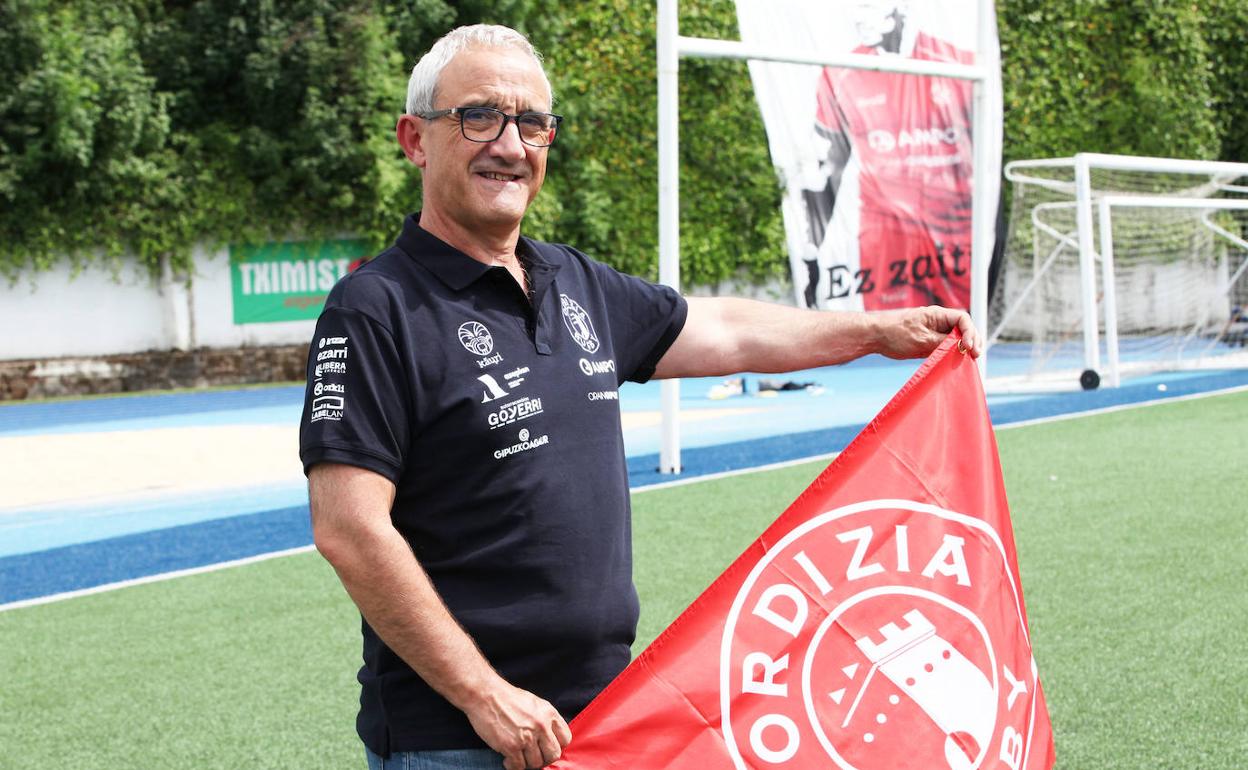 Iñaki Galparsoro, presidente del Ordizia Rugby Elkartea, reconoce que en el municipio se está viviendo un ambiente «inmejorable» de cara a la final. 