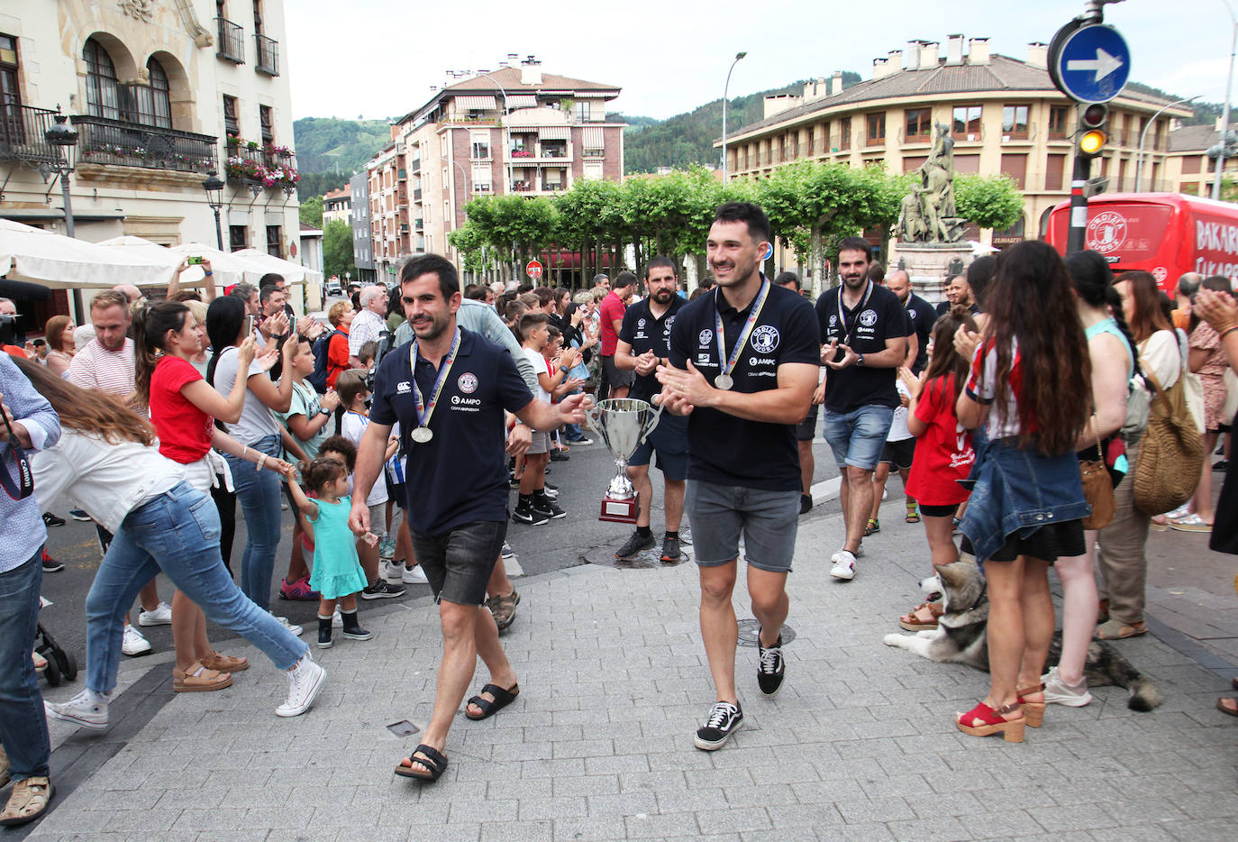 Recibimiento al Ampo Ordizia tras la consecución del subcampeonato liguero. 